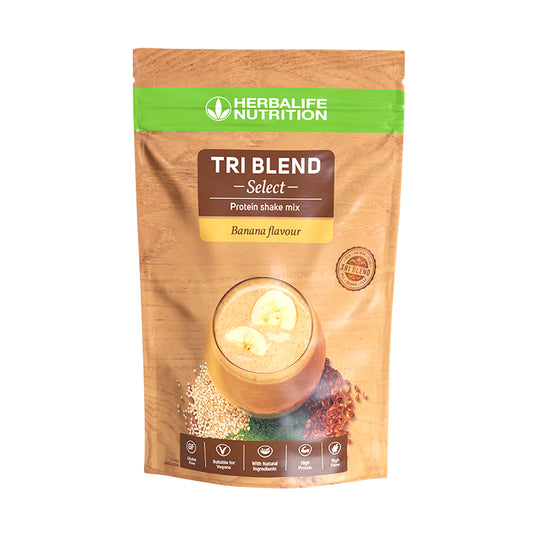 Tri Blend Select Shake mix proteic vegan banană